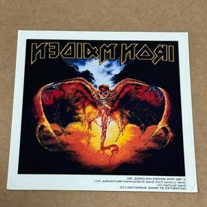IRON MAIDEN - ADHESIVE WINDOW STICKER - VINTAGE - 1992